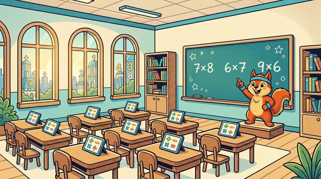 Ready Steady Math classroom practice world with shared class paths and number stations